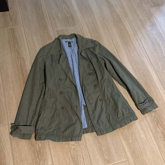 Lucky Brand Women's Size M Trench Style Coat Olive - Picture 1 of 3